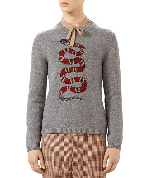 gucci wool jacquard snake sweater|gucci crew neck sweatshirt.